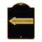 Signmission Employee Parking With Left Arrow, Black & Gold Aluminum Architectural Sign, 18" x 24", BG-1824-24399 A-DES-BG-1824-24399 - alternate 1